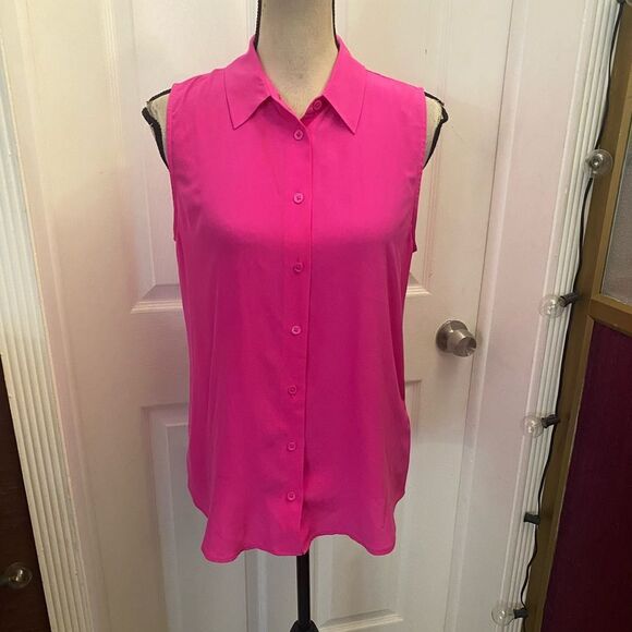 Equipment 100% silk sleeveless blouse, S - Picture 1 of 7